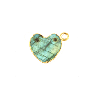 ส่วนบุคคลธรรมชาติโอชะรูปหัวใจไฟลาบราดอร์ไลท์จี้ตัวเชื่อมต่อ18พันทองชุบdiyเดี่ยวประกันตัวประกอบตัวเชื่อมต่อ - Product Image 1