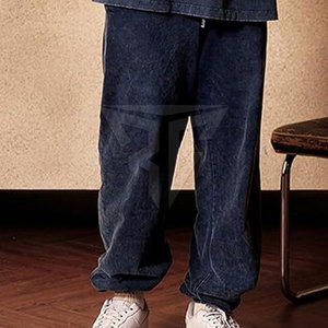 Professional Made Low Price Acid Wash <b>Trouser</b> OEM Service Custom Made Logo Design Men Acid Wash <b>Trouser</b> For Sale - Product Image 3