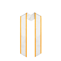 Écharpe de graduation en gros de haute qualité, personnalisée pour le lycée, 100 % polyester respirant, avec logo personnalisé, unisexe