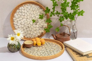 Bandeja de perlas madre para decoración del hogar, bandeja de servicio, regalo, último diseño, fabricación - Product Image 3