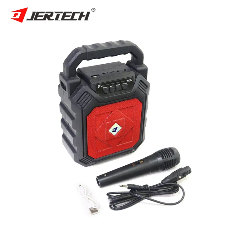 JERTECH X1 USB Player RGB LED Speaker Waterproof BT Portable Speaker with Mic Karaoke Rechargeable Outdoor Wireless Speaker