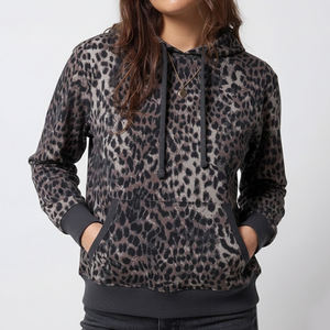 Sudaderas con Capucha para Mujer al por Mayor, Nuevo Estilo, Venta en Línea, Diseña Tu Propio Logotipo, Sudaderas Transpirables con Estampado de Leopardo para Mujer - Product Image 1