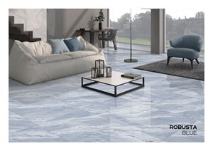 Diseño italiano 600X1200MM Robusta azulejos de porcelana esmaltada azul acabado brillante moderno sólido antideslizante para paredes interiores europeas - Product Image 3