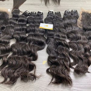 ผมเรมี่ดิบจาก100% ผมเรมี่แท้จากเวียดนามทอแบบมีความคมชัดระดับ HD ลูกไม้แบบมัดด้านหน้า - Product Image 1