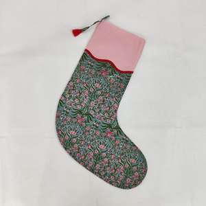 Venta al por mayor hecho a mano Vintage algodón media lujo indio Santa Claus forma Navidad calcetín, venta al por mayor medias indias comprar - Product Image 3