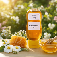 Miel naturel 100g / 3,53 oz Bouteille souple |   Miel d'Or Pur pour le Thé, le Petit-Déjeuner, la Pâtisserie et l'Usage Quotidien
