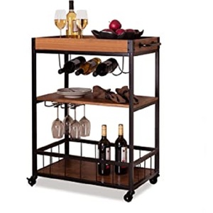 Chariot en métal à deux niveaux chariot de service fait à la main de qualité supérieure classique élégant en gros nouveau chariot en métal de fantaisie - Product Image 5