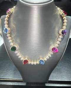 Diamond Tester GRA Hip Hop S925 Silver Iced Bling 3 filas 14mm-20mm VVS Moissanite Cadena de eslabones cubanos para hombres 16MM 18mm - Product Image 3