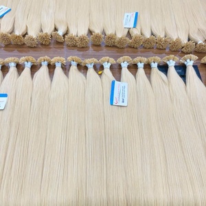 Meilleur haute qualité slave russe pointe plate cheveux crus cuticule alignée kératine pointe plate 100% Remy Extensions de cheveux humains cheveux crus - Product Image 6