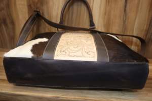 กระเป๋าเอกสารหนังแท้ที่มีดีไซน์ตะวันตกและซ่อนผม - Product Image 4