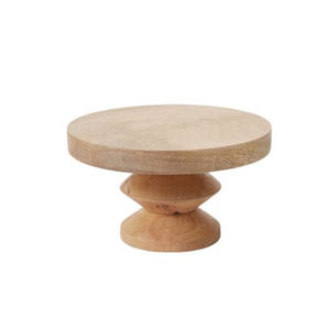 Support de gâteau en bois rond de haute qualité avec socle en métal présentoir de piédestal de Dessert de luxe pour gâteaux de pâtisserie de Cupcakes - Product Image 6