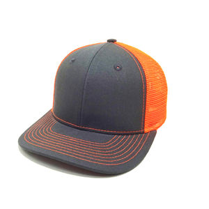 Streetwear classique et sportif pour adultes, Logo personnalisé et casquette de camionneur en maille orange structurée en couleur, fabriquée au Vietnam Fabricant - Product Image 2