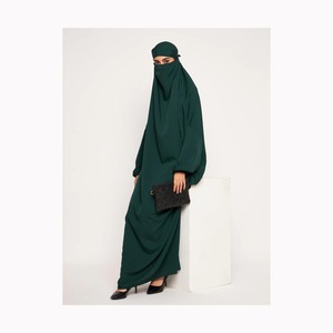 2024 Loriya Fashion New Arrival Two Layers Flowy Chiffon Khimar Women Muslim Long Hijab Dress Top Jilbab Abaya Maxi Khimar - Product Image 4