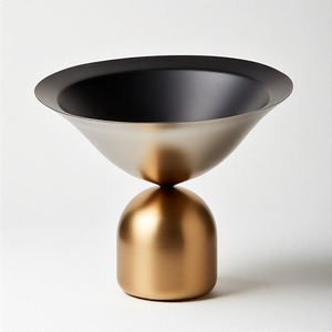 Bol en or PrinceDip Regal Heirloom Luxe bol de service en laiton antique artisanal avec gravures royales complexes et finition vintage - Product Image 5
