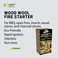 Encendedor de Leña de Lana Vegetal para Barbacoa, Accesorios de Encendido Rápido, Cubo de Cera Vegetal Inodoro para Chimenea, Ecológico para Exteriores, Venta al por Mayor