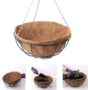 2025 Latest Arrival Coconut Coir Liner Fibre 8-16 Inch Extra Thick Hanging <b>Basket</b> Replacement Natural Coco Material <b>for</b> <b>Plants</b> - Product Image 6