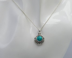 Bijoux de style bohème faits à la main en argent sterling 925 Turquoise pierres précieuses tendance pendentif bijoux pour femmes cadeau pour elle - Product Image 2