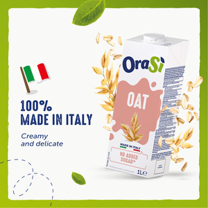 OraSi Bevande Vegetali all'Avena Senza Zuccheri Aggiunti 1 Litro 12 Unità - 100% Made in Italy per Confezionamento e Distribuzione - Product Image 4