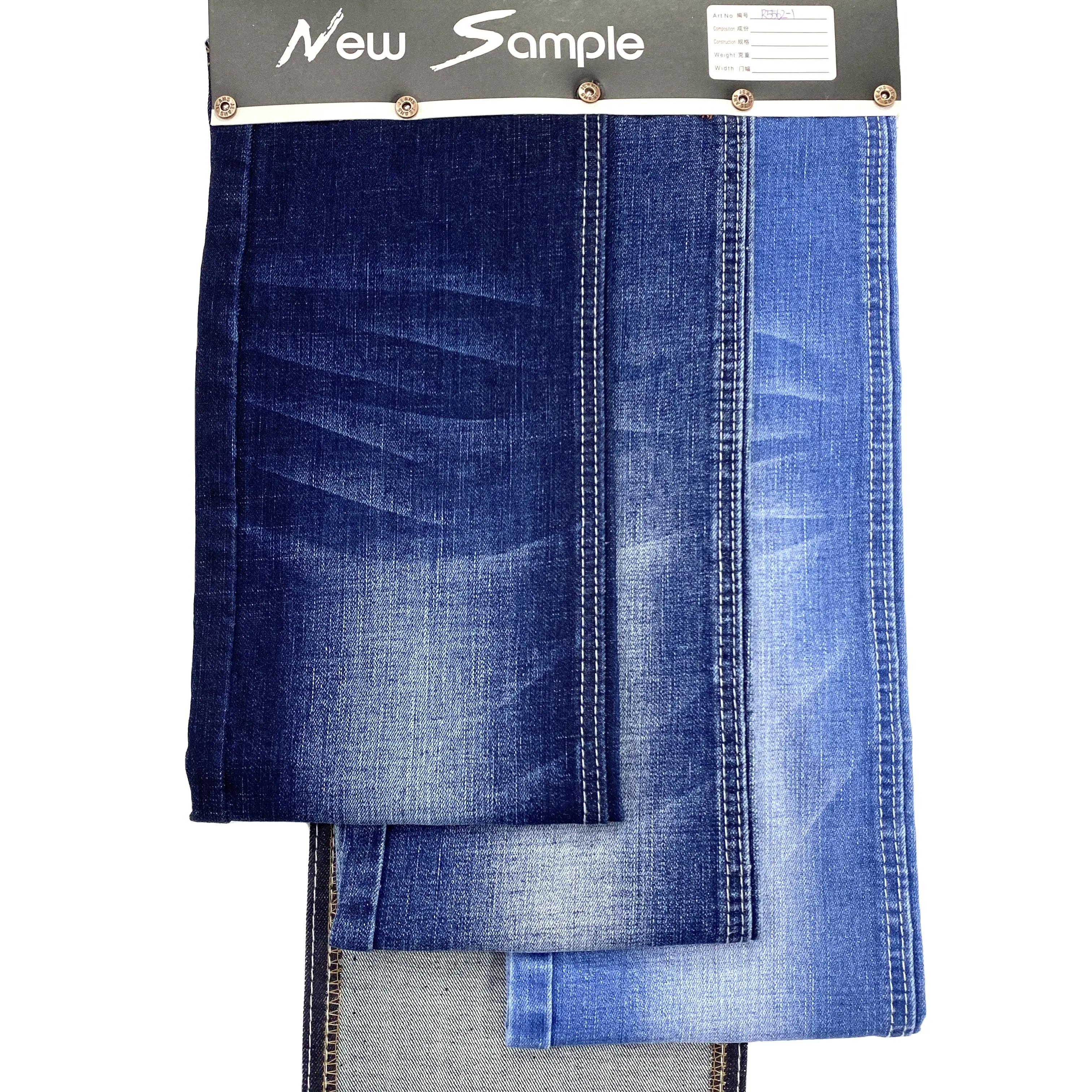 Tecido jeans elástico premium de 11 onças rolos de tecidos jeans índigo por atacado