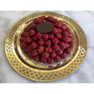 Prime Quality Gold Metal Chocolate Tray Handmade Gold Plated Chocolate Sweets Serving Trays Dessert Display For Special Event - Product Image 3