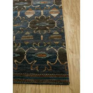 Alfombra de Lana Anudada a Mano Erbe AKWL-1060 Azul, Rectangular de 9x12, con Patrón Geométrico, para Decoración de Sala de Estar y Uso en Pasillos - Product Image 4