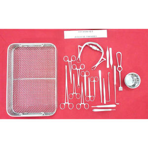 Ensemble d'instruments chirurgicaux thyroïdiens MayoMed en acier inoxydable allemand professionnel pour hôpital et clinique avec plateau en maille - Product Image 1