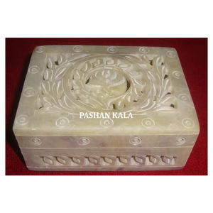 Joyero de forma Rectangular tallado a mano de esteatita Natural de Material de clase alta de nuevo diseño 2024 para fines de regalo de negocios - Product Image 1