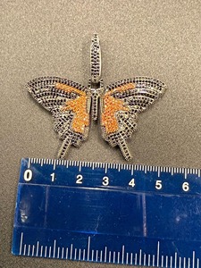 Collar de Moda con Diamantes de Imitación VVS Moissanite, Diseño de Mariposa en Plata 925, Estilo Hip Hop, al Mejor Precio - Product Image 4