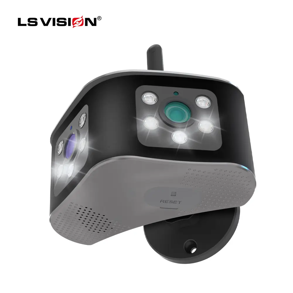 LS VISION cctv security system ptz ip Dual lens 165 degree view 6 MP Panoramic with sim card WIFI network camera