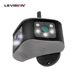 LS VISION cctv 보안 시스템 ptz ip 듀얼 렌즈 165 학위 뷰 6 MP 파노라마 sim 카드 와이파이 네트워크 카메라