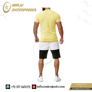 ชุดกีฬาวิ่งลำลองสำหรับผู้ชายชุดผ้าฝ้ายแห้งเร็วสำหรับฤดูร้อนชุดเสื้อผ้า2ชิ้นเสื้อยืดแขนสั้นผ้าฟลีซไซส์ใหญ่พิเศษ - Product Image 6