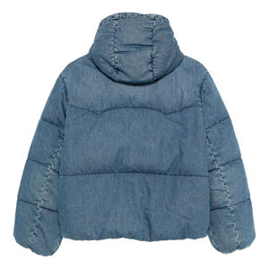 Veste matelassée en denim lourd sur mesure en gros, sans capuche, pour homme, automne, surdimensionnée, matelassée, avec poches, imperméable - Product Image 2