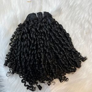 PIXIE RIZLY Raw Virgin Hair Lace Front Wig Cabello humano al por mayor Virgin Raw Birmese Curly Hair from 100% RAW human - Product Image 2