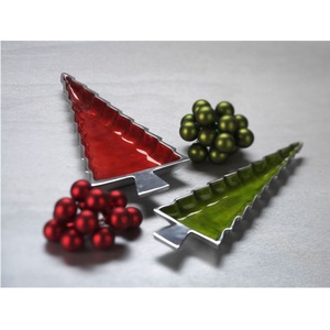 Trending Decorative Silver Leaf Serving Tray Leaf Shape Enamel Aluminum Bowl Metal Dish for Home Table Top & Restaurant Use Item - Product Image 5