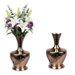 Modern Decorative Aluminium Gourd Shape Home Decor Golden Metal <b>Flower</b> Vase Handcrafted For Living Room Office Tabletop <b>Ornament</b> - Product Image 1