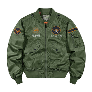 Chaqueta de lona Vintage para hombre con patrón de camuflaje, técnica bordada, cierre de cremallera, cuello levantado, logotipo frontal, para primavera - Product Image 6