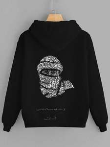 Sudadera con Capucha Extra Grande de Forro Polar para Hombre, con Estampado Puff, Bordado, Bolsillo y Logotipo Personalizado en la Manga Izquierda - Product Image 4