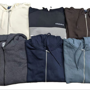 Manteau à capuche pour vêtements de travail automne hiver avec logo imprimé personnalisé veste à capuche en tissu à motif à manches longues de couleur unie - Product Image 6