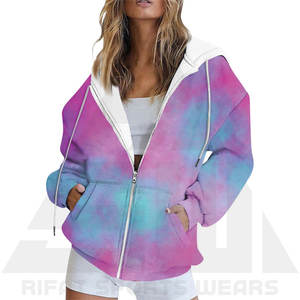 Sudadera con Capucha de Algodón Terry Premium con Logotipo Tie Dye en la Parte Delantera, Diseño Espiral Pastel Estético, Ropa de Invierno Colorida, Sublimación Resistente y Duradera - Product Image 2