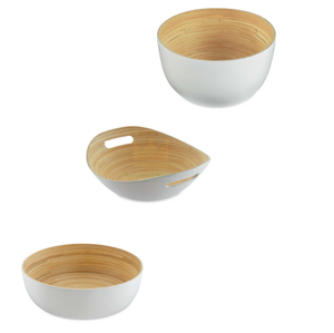 Ensemble de bols en bambou blanc 100% matériau naturel du Vietnam vaisselle de haute qualité - Product Image 1
