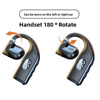 Tampilan Baterai LED Baru Kiri Kanan Universal Pakai Putar Satu Telinga Nirkabel ENC Klasik Sport Drive Stereo Earphone