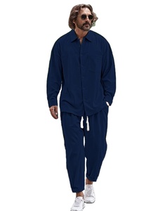 Nuevo Conjunto Deportivo de Invierno para Hombre, 2 Piezas, Chaqueta + Pantalón, Traje Deportivo de Felpa, Secado Rápido, Transpirable, Poliéster/Algodón, Asia - Product Image 4