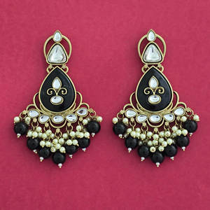 ต่างหูระย้าคลาสสิคแบบตะวันตก indo พร้อมเครื่องประดับแฟชันเคลือบแบบชาวเมนติกส่งออกในอินเดีย - Product Image 1