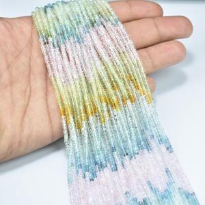 Cuentas Sueltas de Aguamarina Multifacética de Alta Calidad, Cuentas Redondas Facetadas de 2.5mm, Cuentas Pulimentadas para la Fabricación de Joyas a Precio de Mayoreo - Product Image 4