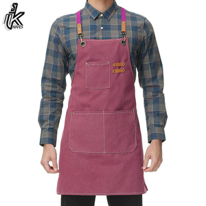 Vente en gros de nouveaux tabliers ODM durables d'artiste de chef en toile lavée accessoires de cuisine hauts restaurants en polyester en tissu cuir et coton - Product Image 4