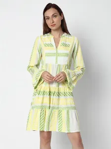 Premium Indian Handmade Weaving <b>Dress</b> for Women Stylish <b>Bell</b> Sleeve Tunic <b>Dress</b> for Women a Timeless Piece of Artisanal Craft - Product Image 3