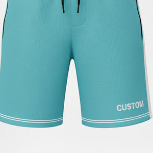 Shorts en maille minimalistes conçus pour la sérigraphie et la broderie personnalisées avec une texture de surface lisse et de haute qualité - Product Image 3