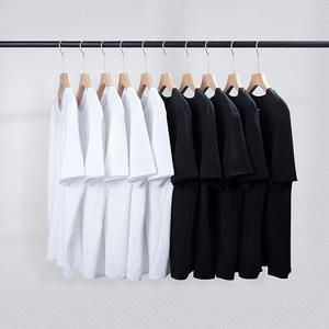 T-shirt surdimensionné à col rond de haute qualité à épaules tombantes 270GSM 100% coton T-shirt personnalisé de taille plus lourd - Product Image 6