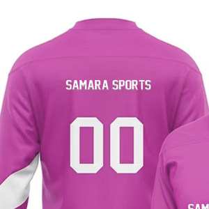 Aceptar diseños personalizados Jersey de hockey Entrenamiento juvenil Camisetas de hockey sobre hielo Sublimación Camisetas de equipo de manga completa - Product Image 5