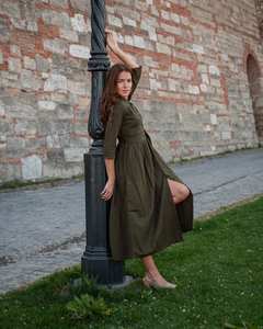 Vestido de Algodón Puro con Botones Sofia, Estilo Bohemio, Informal, para Ocasiones Especiales, Ropa de Verano - Product Image 3